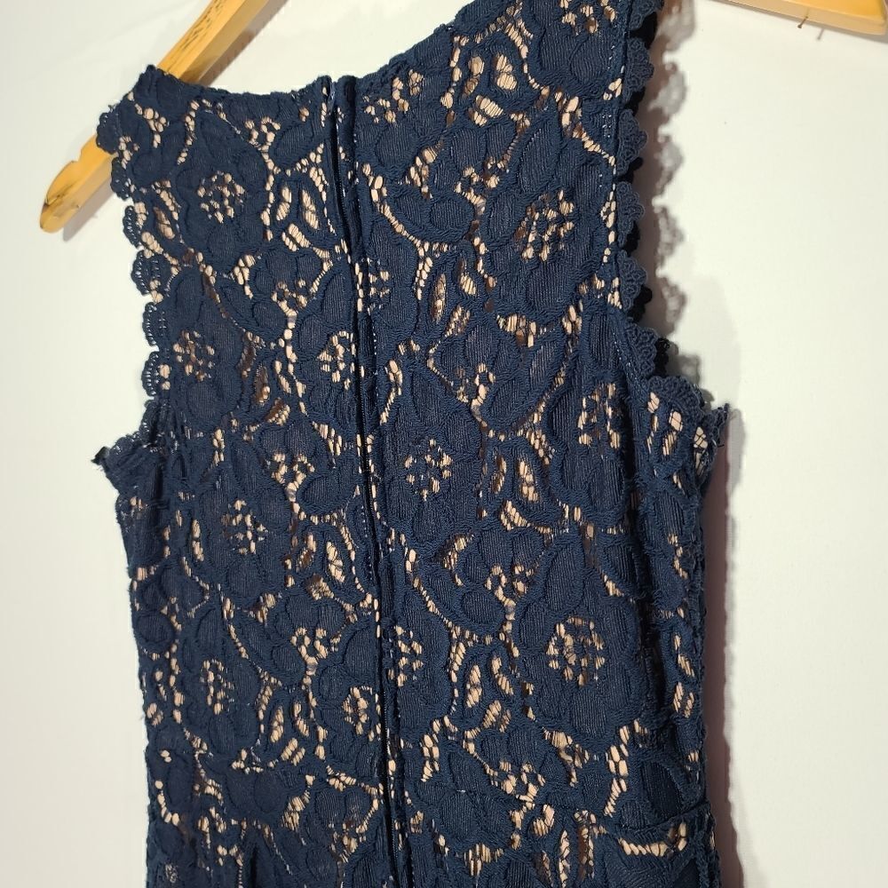 CITY STUDIO Blue Lace Floral Pattern Dress - Picture 3 of 15